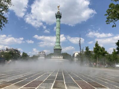 Brumisation Place de la Bastille - Paris